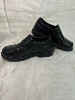 Boys Black Slip-On Dress Shoes Size 13 Leather Loafers School Uniform